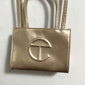 Gold telfar small. New without tags